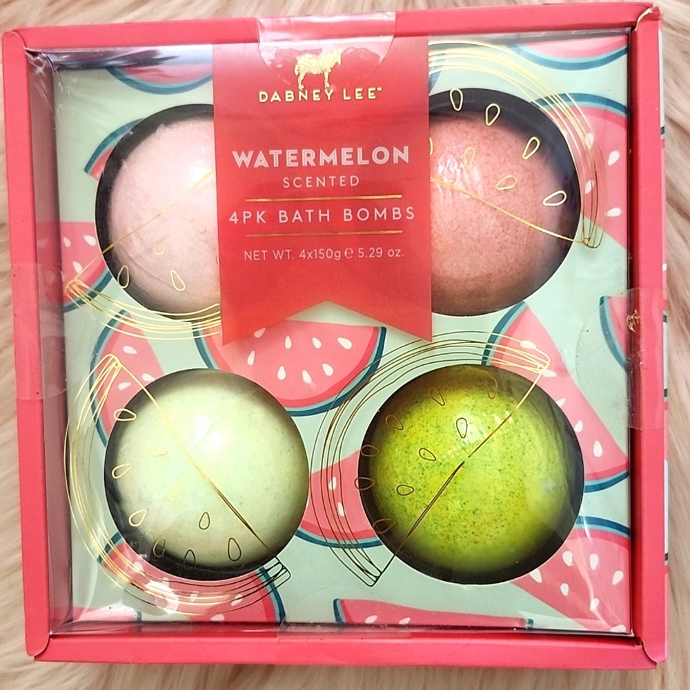 Brand New DABNEY LEE Watermelon Scented Bath Bomb-4CT